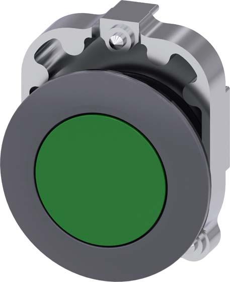 Produktbild Siemens Pushbutton, 30mm, round, metal, green