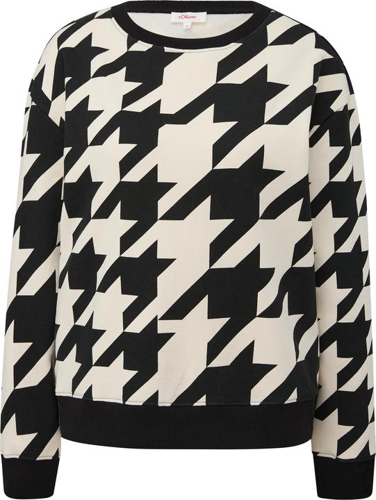 Produktbild s.Oliver Sweatshirt Sweatshirt mit Hahnentritt-Muster (44)