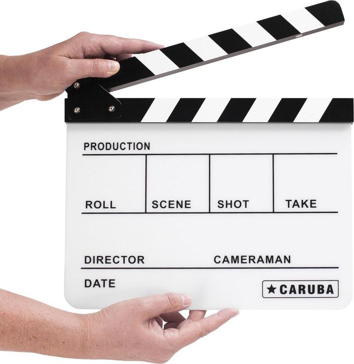 Actual product image Caruba Professional Director Clapper White/Paint (whiteboard marker)