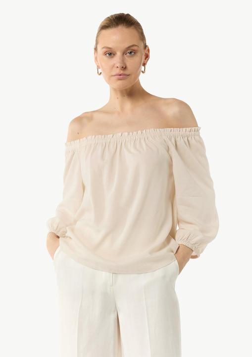 Image du produit Comma Bluse Carmen-Bluse aus Lyocellmix mit elastischem Ausschnitt (40)