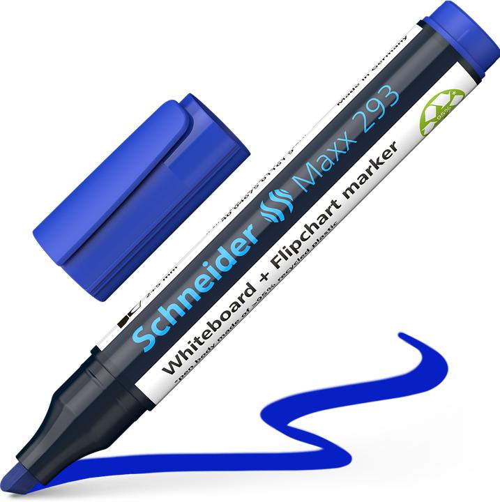 Actual product image Schneider Whiteboard/flipchart marker Maxx 293 2-5mm blue wedge tip (1x)