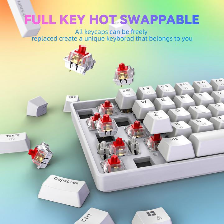 Produktbild Fifine GK1W Gaming Keyboard white (US, Kabelgebunden)