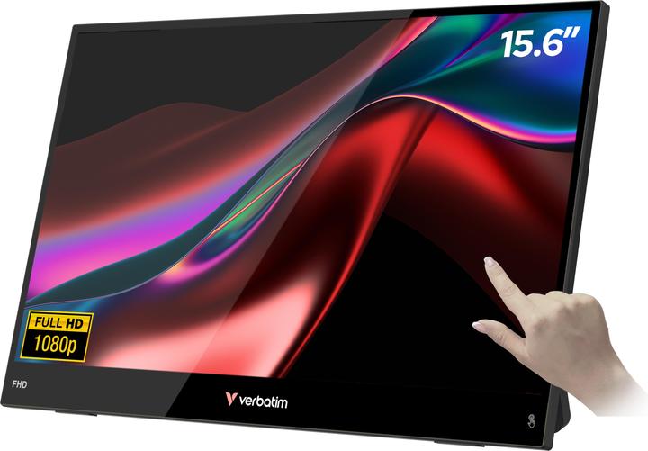 Verbatim Portable 15.6" FHD Touch Monitor LIGHT (1920 x 1080 pixels, 15.60")