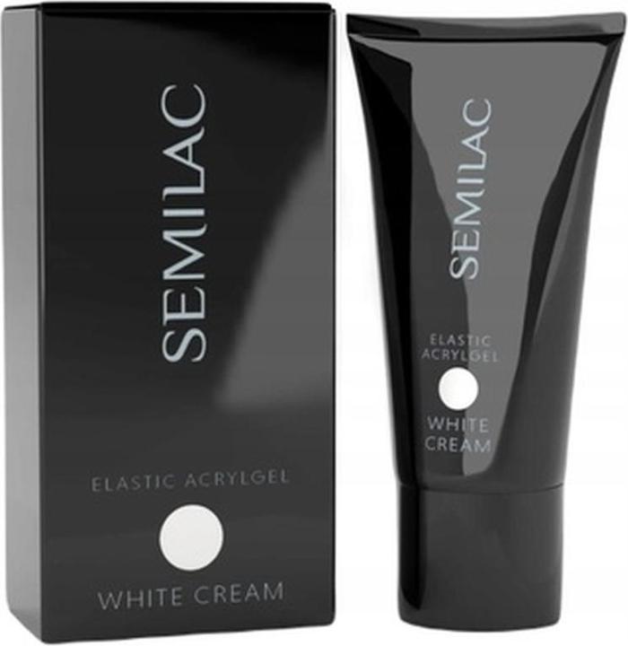 Actual product image Semilac Acrylgel Double Flex White Cream 30g (Nail glue, White)