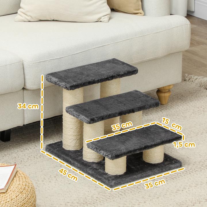 Actual product image PawHut Cat stairs with 3 steps (Cat)
