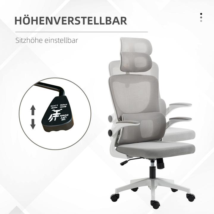 Immagine prodotto Vinsetto Bürostuhl Mesh Grau (45 - 53 cm)