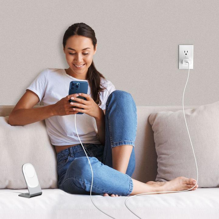 Produktbild Choetech 15W Qi wireless inductive charger with MagSafe white (H046+T518-F) (15 W)