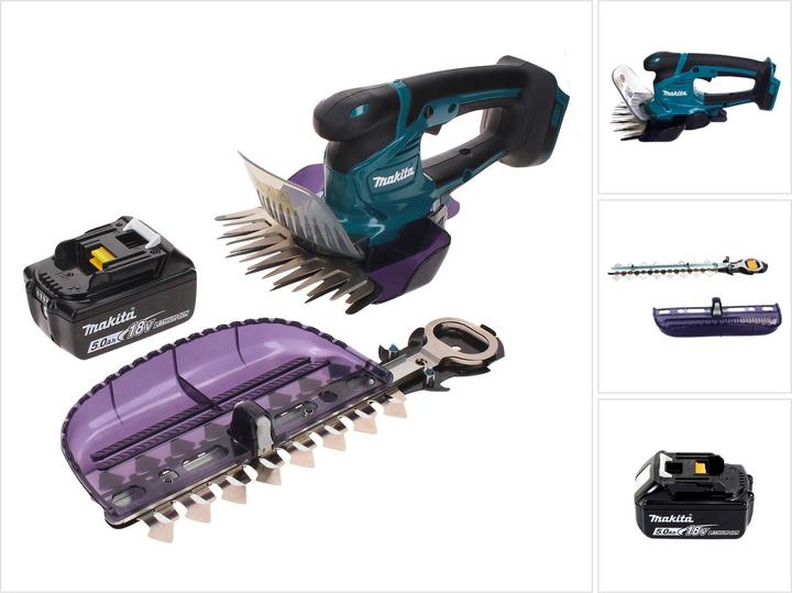 Produktbild Makita DUM 604 T1X Akku Grasschere 18 V mit Gras- und Strauchscherblatt + 1x Akku 5,0 Ah - ohne (Akkubetrieb)
