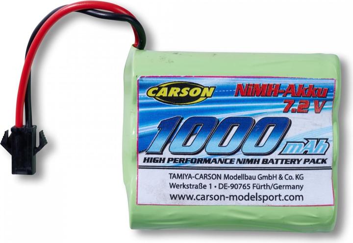 Image du produit Carson 7,2V/1000mAh NiMH JST 108049/50/51 (7.20 V, 1000 mAh)