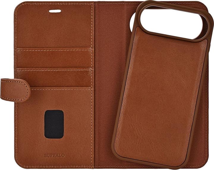 Immagine prodotto Buffalo 2in1 Leather 3 card MagSeries iPhone 17 Air Brown (Apple iPhone Air)