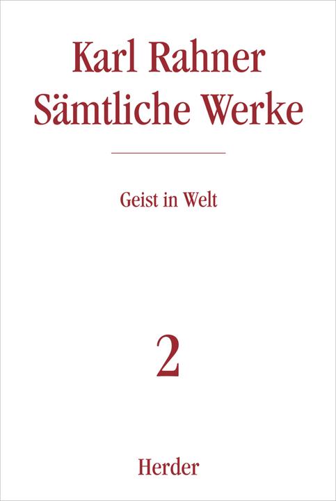 Produktbild Geist in Welt. Philosophische Schriften (Deutsch, 1996)