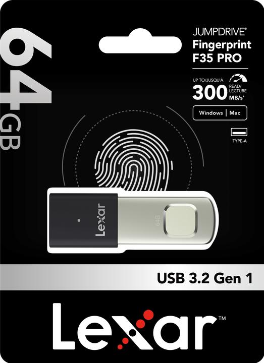 Actual product image Lexar Fingerprint F35 Pro (64 GB, USB-A)