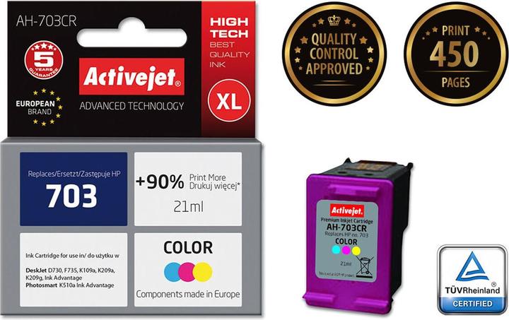 Produktbild Activejet AH-C88 Premium Version - 14 ml - mit hoher Kapazität - Farbe (Cyan, Magenta, Gel (M, C, Y)