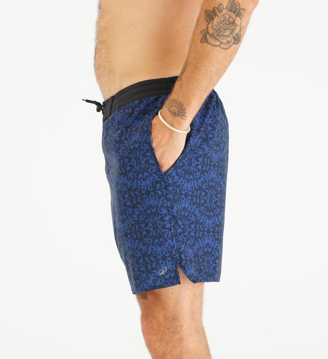 Actual product image Olaian Men's Swim Shorts Surf 100 18" Long - Strdarknight Dark Blue