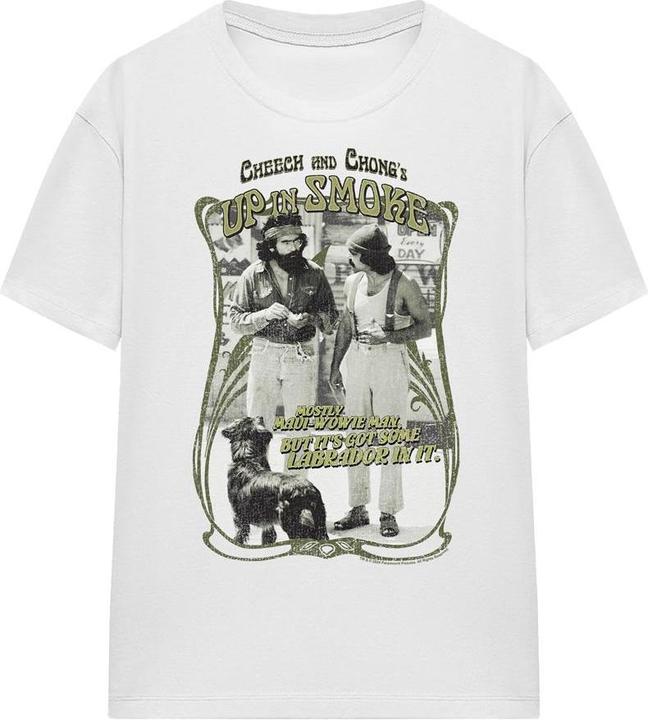 Actual product image Cheech & Chong Unisex Adult Up In Smoke Labrador T-Shirt (M)