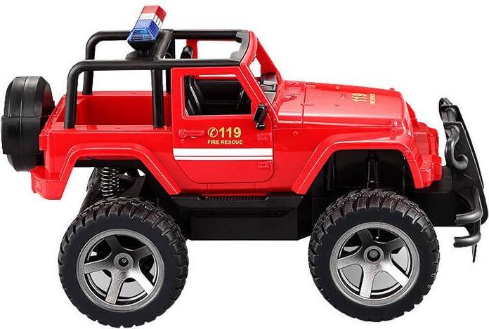 Actual product image Double RC remote control car 1:12 (red) Jeep (fire department) E549-003