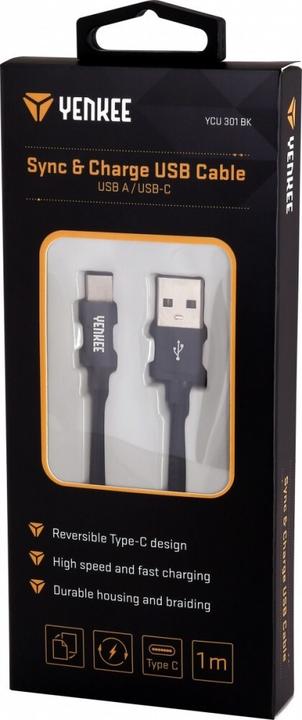 Produktbild Sencor USB-Kabel USB-A - USB-C 1 m Schwarz (YCU 301 BK) (1 m, USB 2.0)