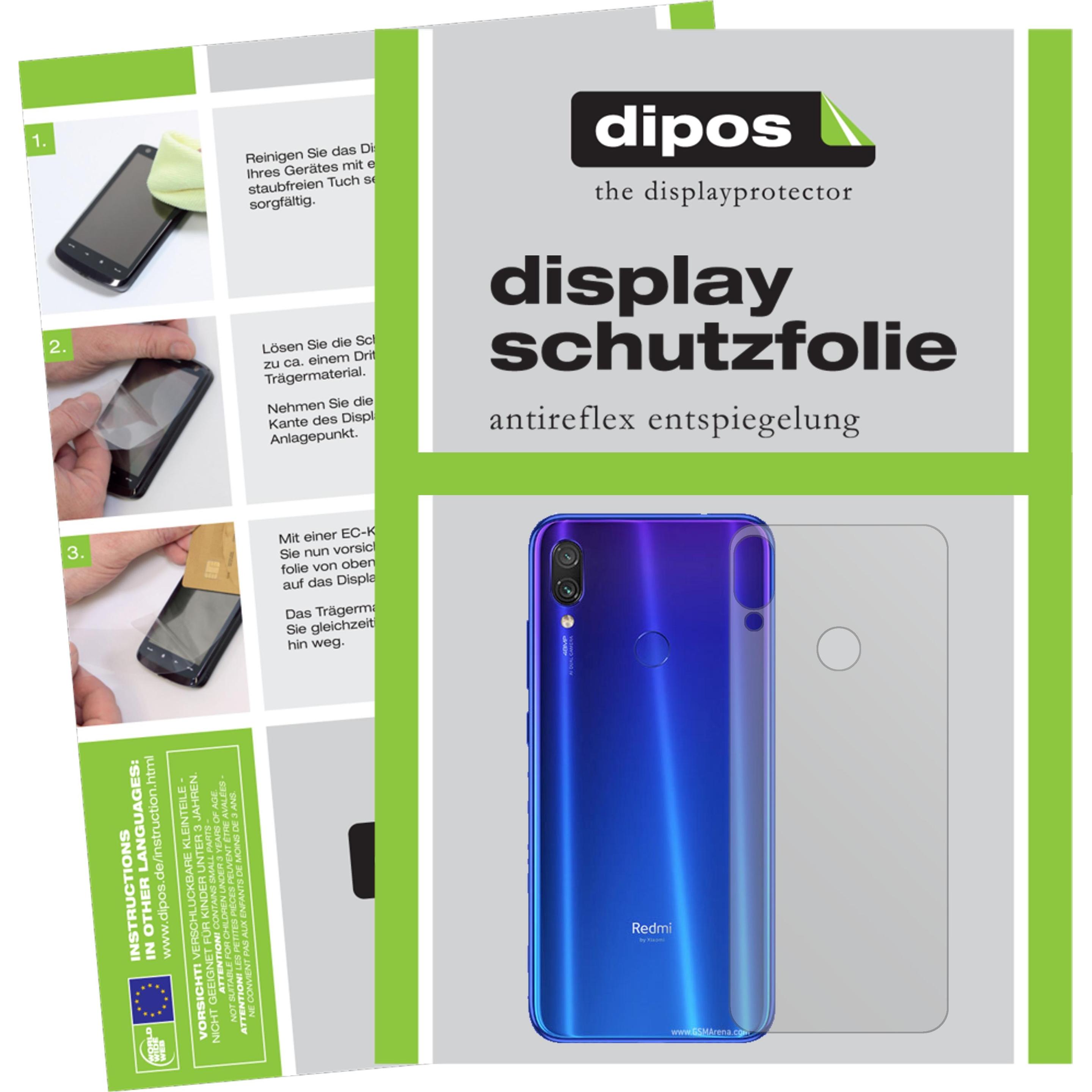 Dipos Displayschutzfolie Antireflex (2 Stück, Xiaomi Redmi Note 7 Pro), Smartphone Schutzfolie, Transparent