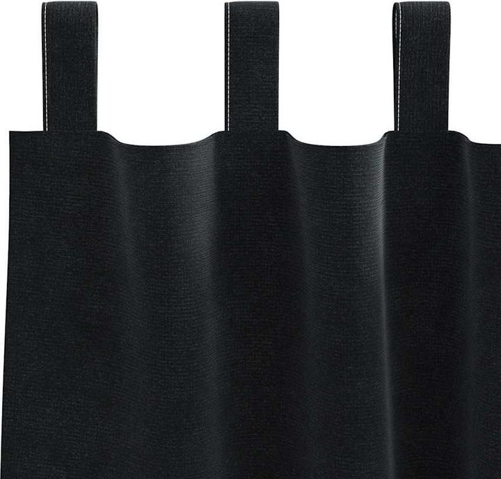 Actual product image vidaXL Blackout curtains with loops 2 pieces black velvet (140 x 260 cm)