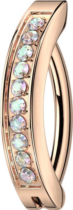 Produktbild Star Piercing Banane klappbar rosegold Schild Kristalle multicolor (ohne Messing, Titan)