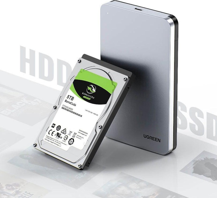 Productafbeelding Ugreen USB 3.1 Type-C HDD/SSD Aluminium Behuizing 2,5" (2.5")