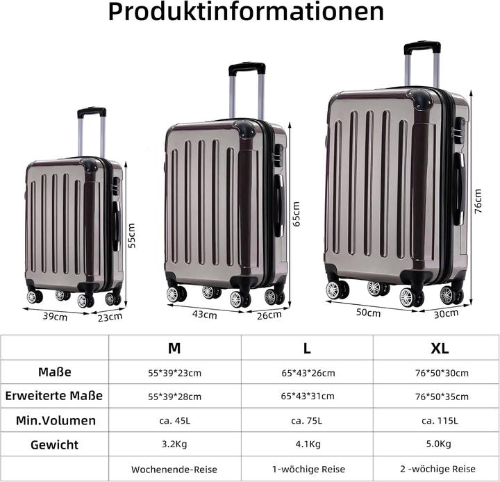 Produktbild Beibye Hartschalen-Koffer (115 l)