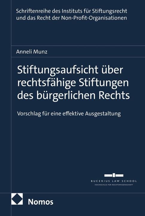 Produktbild Stiftungsaufsicht über rechtsfähige Stiftungen des bürgerlichen Rechts