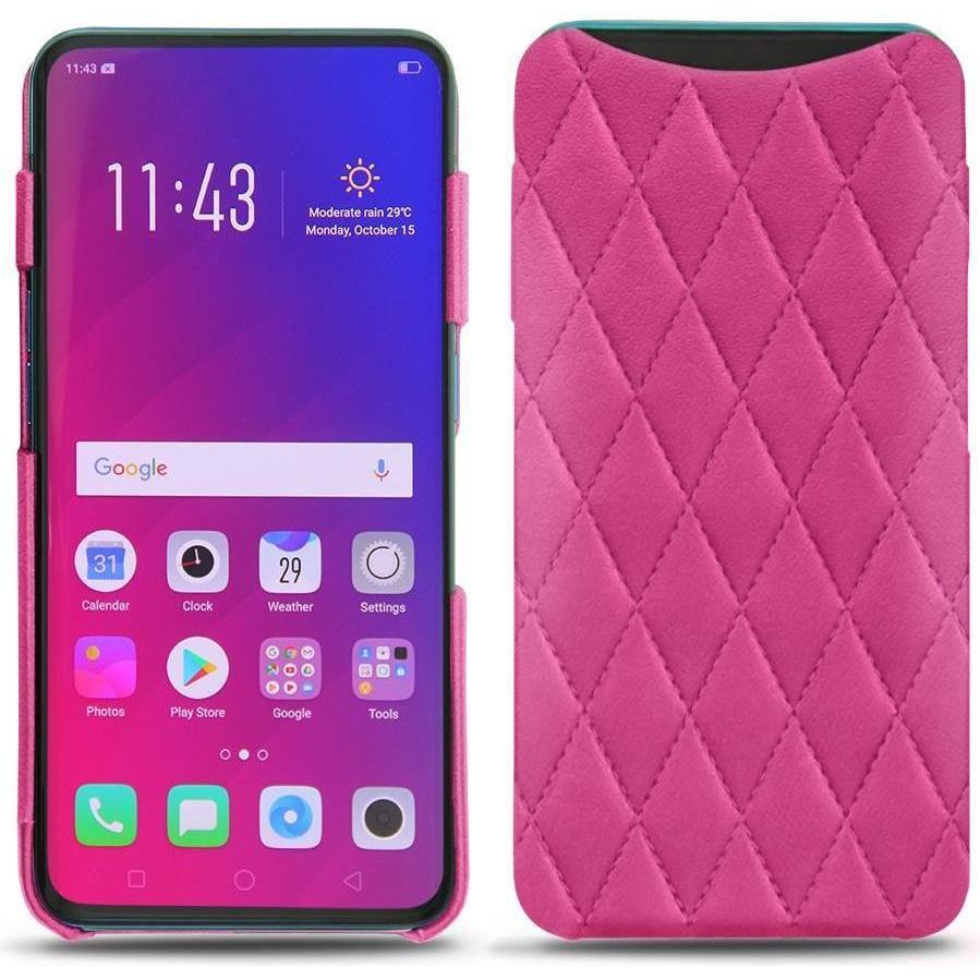 Noreve Lederschutzhülle (Oppo Find X), Smartphone Hülle, Rosa