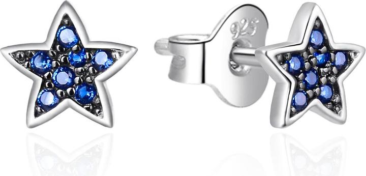 Immagine prodotto Agato - Silver star earrings with zircons AGT-E017PBL (Argento)