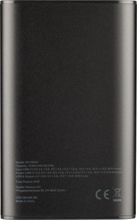 Actual product image Digitec Power Bank (15000 mAh, 30 W, 55.50 Wh)