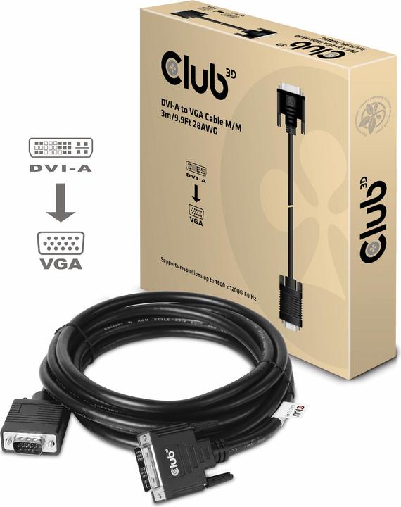 Actual product image Club 3D Dvi — VGA (3 m)