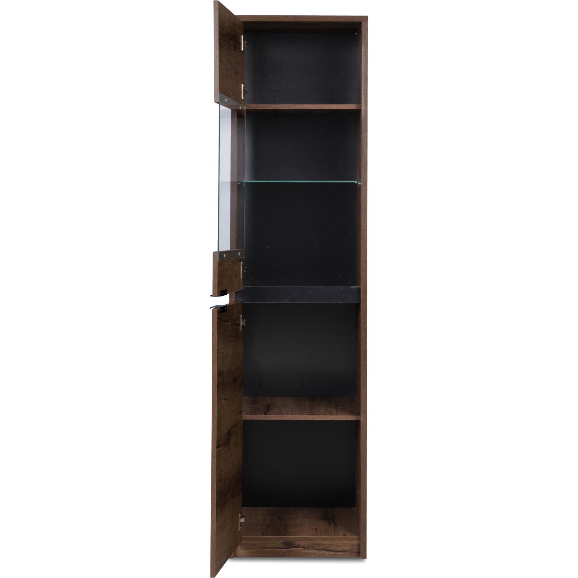 Thumbnail - Konsimo, Vitrine + Buffetschrank, Mero (50 x 215 x 40 cm)