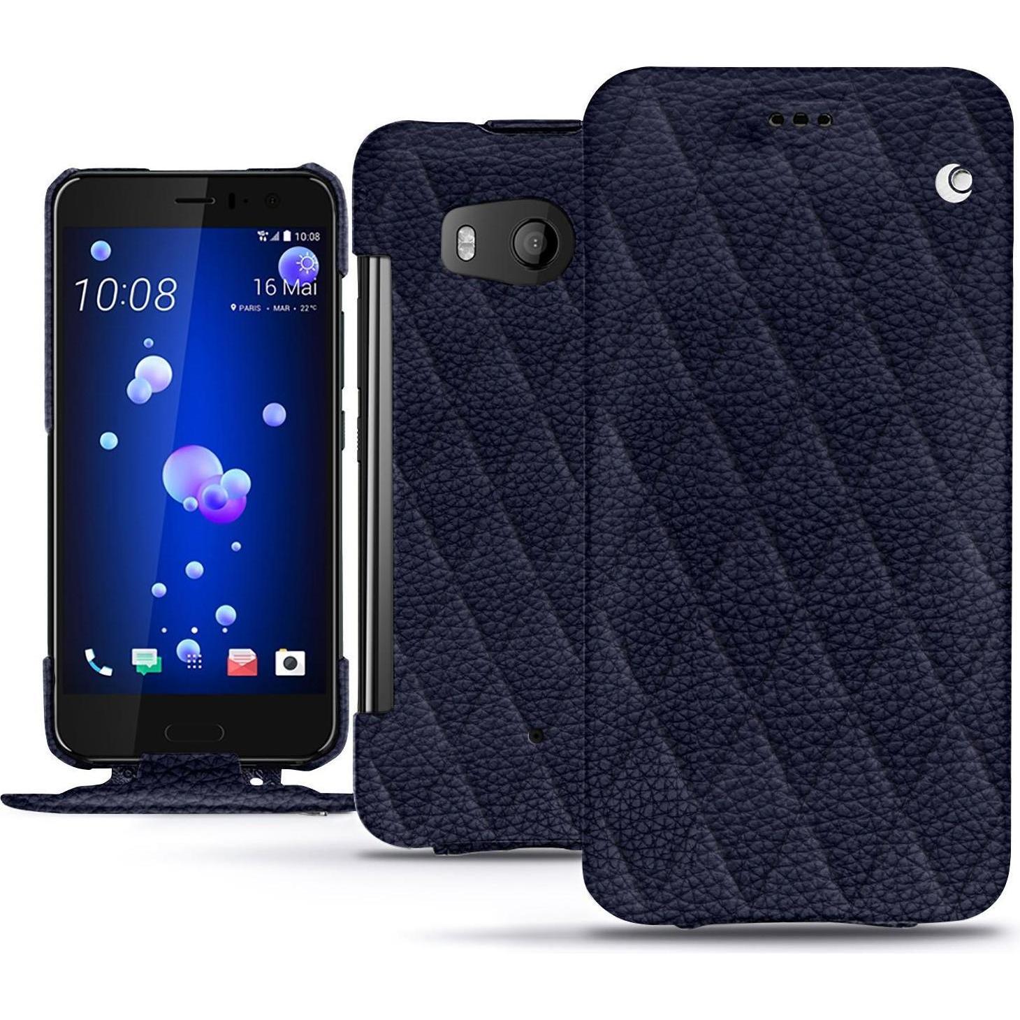 Noreve Lederschutzhülle vertikal (HTC U11), Smartphone Hülle, Violett