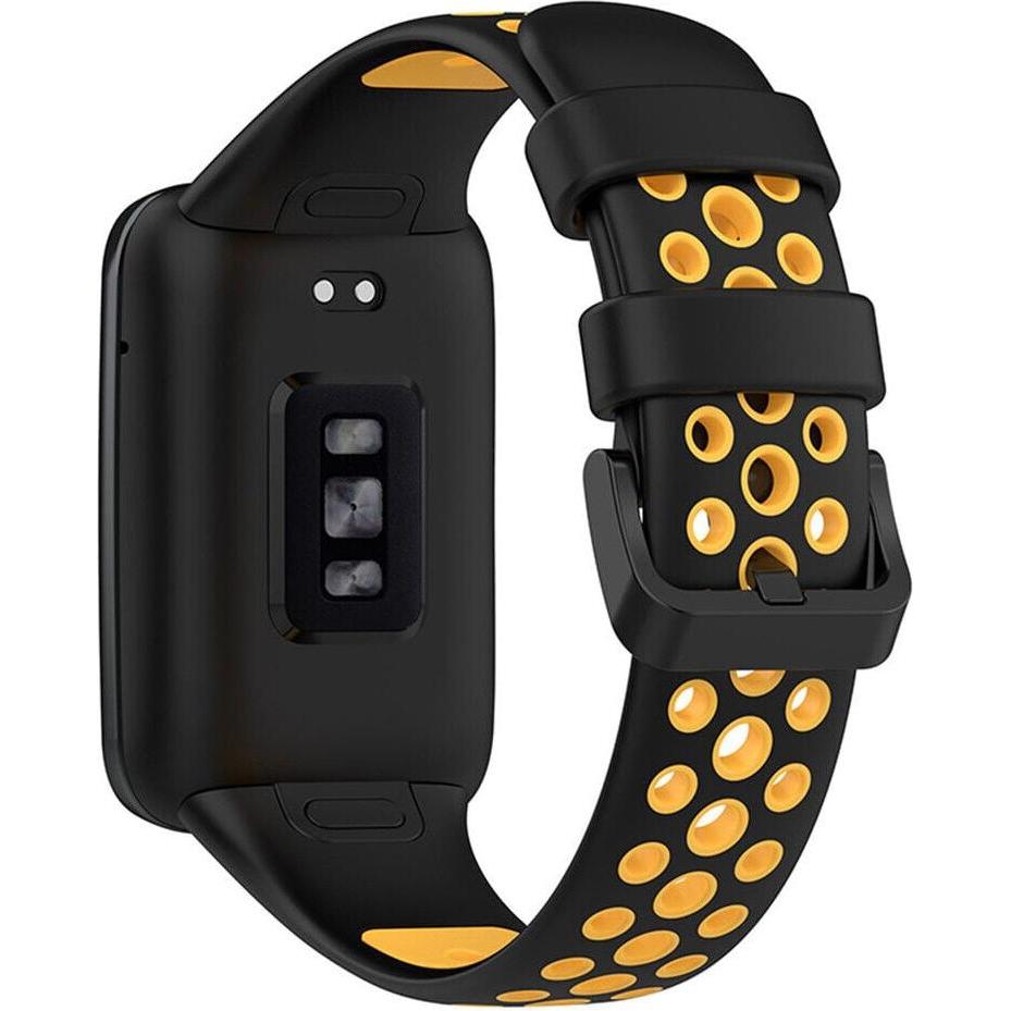 Thumbnail - Strap-it Sportarmband (Silikon), Uhrenarmband, Gelb, Schwarz