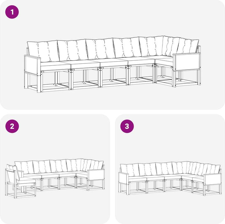 Produktbild vidaXL Outdoor-Sofa