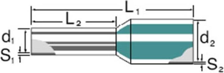 Actual product image Weidmüller Wire end ferrule 0.5qmm 8mm insulated PP or Cu 9005810000