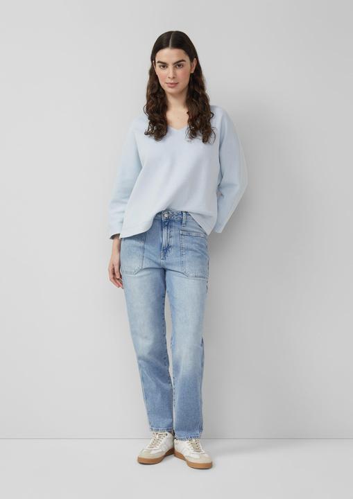Produktbild s.Oliver Sweatshirt Strukturiertes Sweatshirt mit Fledermausärmeln (36)
