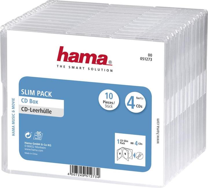 Produktbild Hama CD-Leerhülle Slim Pack 4