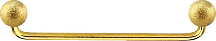 Produktbild Star Piercing Surface Barbell vergoldet 90° mit zwei Kugeln gesprenkelt (ohne Messing, Chirurgenstahl 316L)