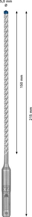 Immagine prodotto Bosch Professional Zubehör Trapano a percussione Expert SDS plus-7X, 5 x 150 x 215 mm (5,0 millimetri)