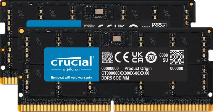 Actual product image Crucial CT2K32G56C46S5 (2 x 32GB, 5600 MHz, DDR5 RAM, SO-DIMM)