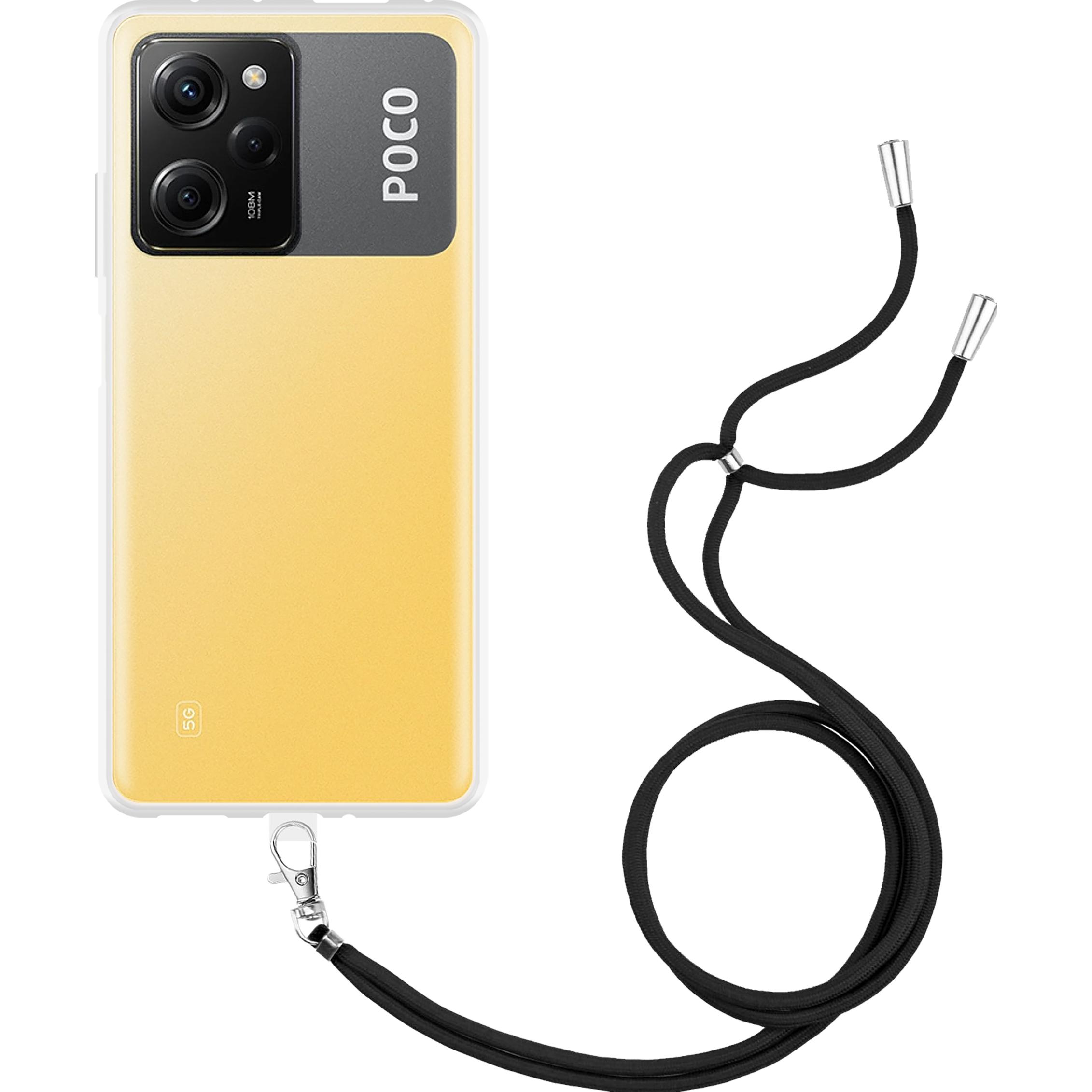 Thumbnail - Cazy Handykette Hülle Kompatibel mit Poco X5 Pro - Silikon Handyhülle mit Band Necklace Hülle -, Handykette, Transparent