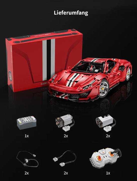 Actual product image Cada MASTER Red Super Car 1:8 incl Power System