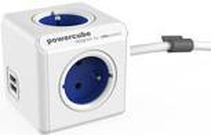 Image du produit Allocacoc PowerCube Extended, unité de distribution d'énergie avec ports USB, 3 prises type E, 1,5m (3x, Type 13, 1.50 m)