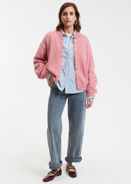 Produktbild La Redoute Collections Strickjacke mit Stehkragen (L)