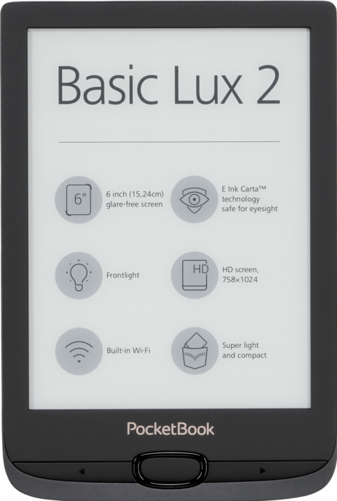 Produktbild PocketBook Basic Lux 2 (6", 8 GB, Obsidian Black)