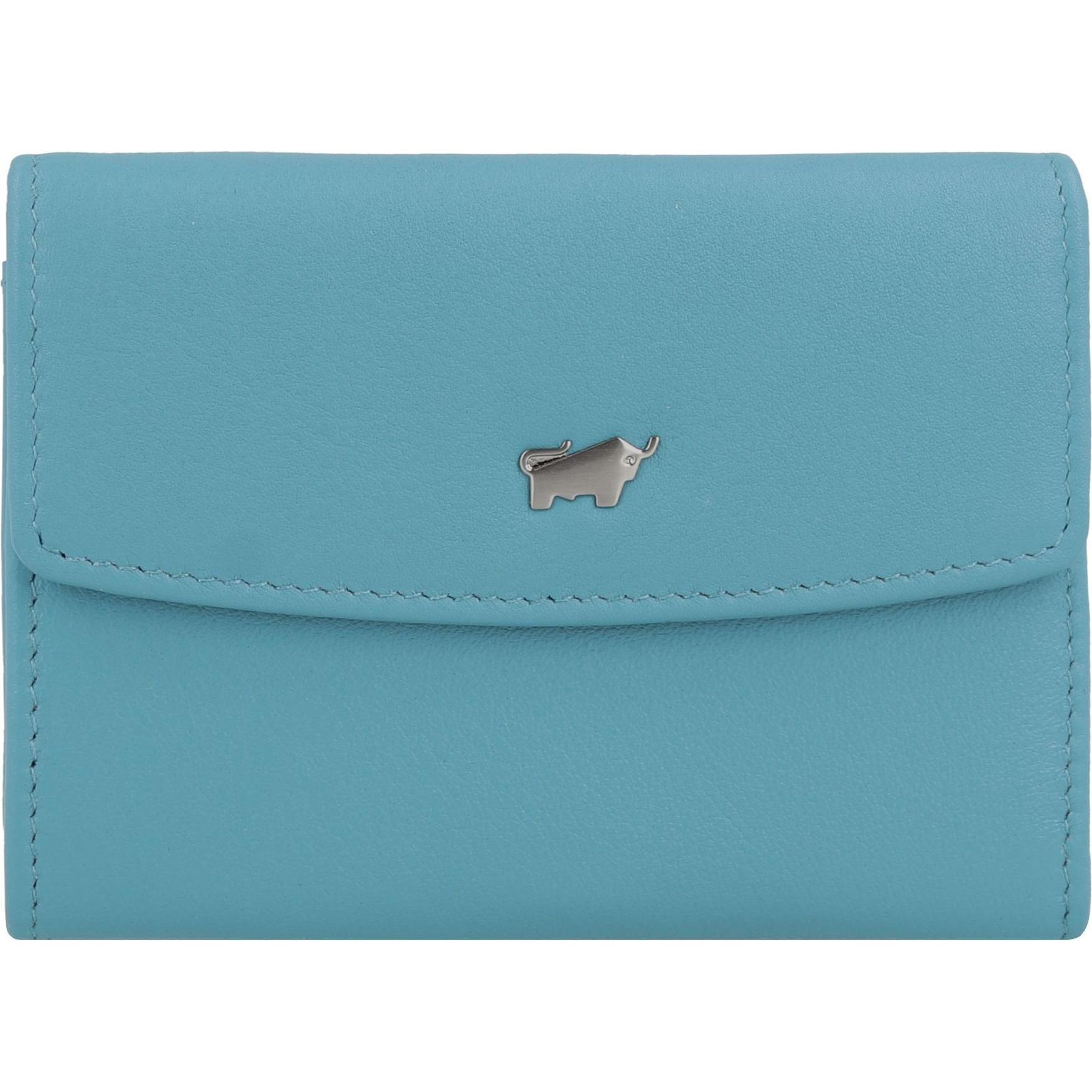 Braun Büffel, Damen, Portemonnaie, Joy Geldbörse RFID Schutz Leder 10.5 cm, Türkis