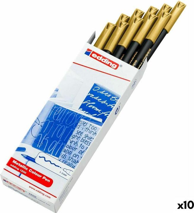 Produktbild Edding Filzstift 1200 Gold (10 Stück) (10 x)