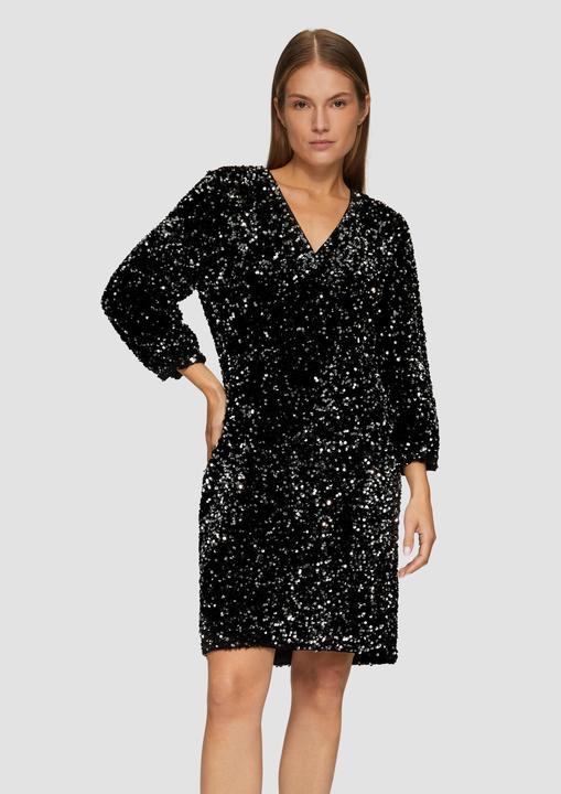 Produktbild S.Oliver Kleid Samtkleid mit Pailletten (34)