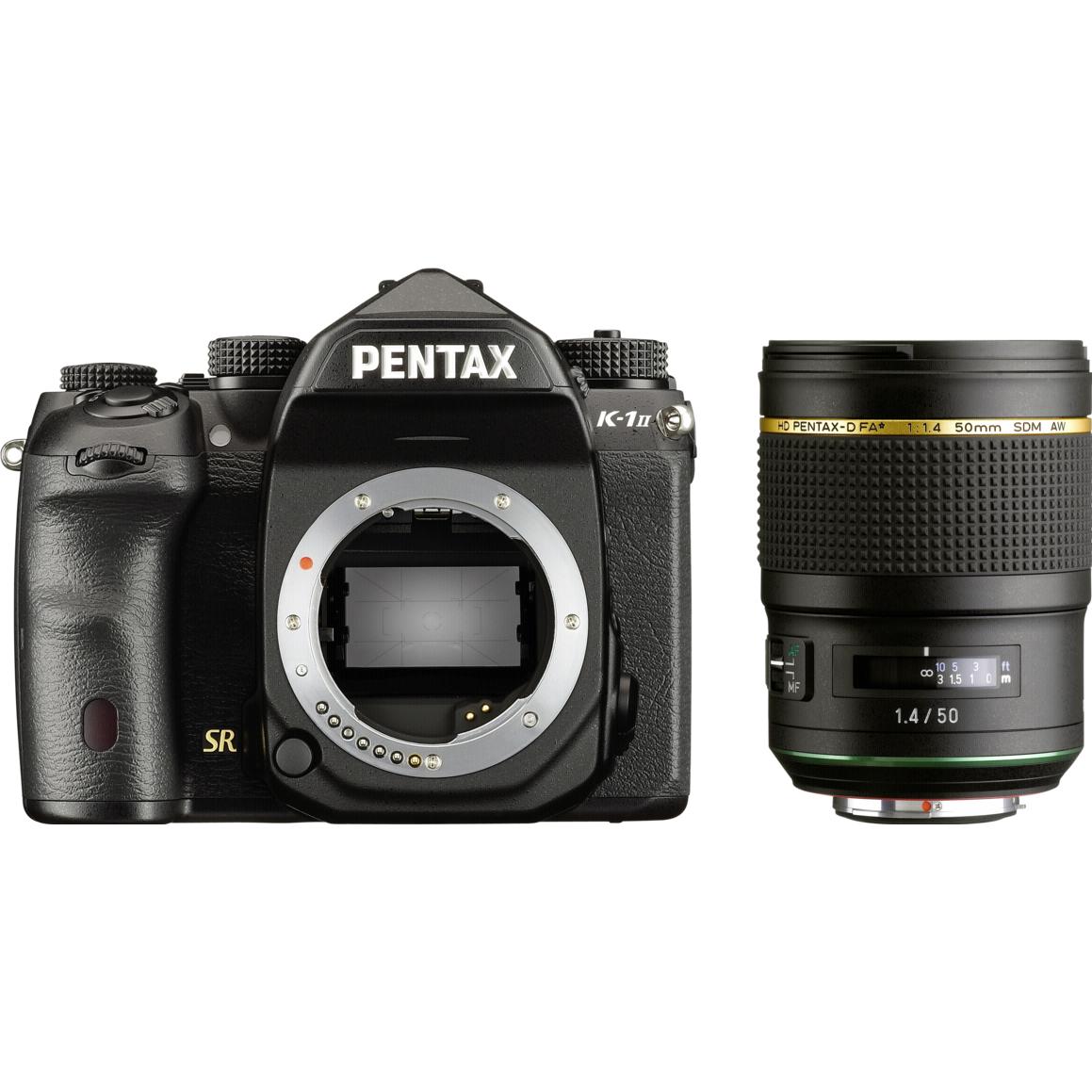 Pentax Kit K1 Mark II + D-FA 1.4/50 (36.77 Mpx), Fotocamera, Nero